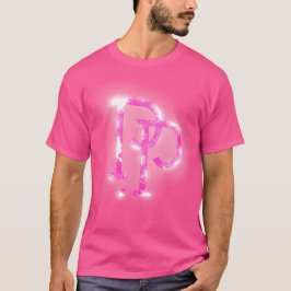 TシャツレターPロゴデザイン(ピンクシャツ) Tシャツ