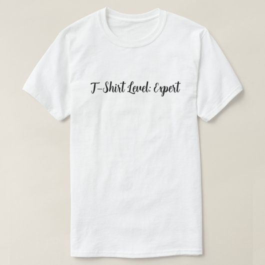 Tシャツレベル：専門家 – ゲーマーおもしろい引用文ティー Tシャツ (デザイン正面)