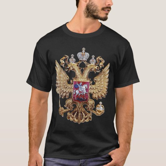 Tシャツロシアのな紋章付き外衣 Tシャツ (正面)