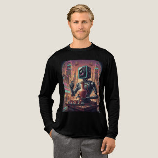 Tシャツロボットジュース売り – 未来のエジプト風スタイル トライブレンドTシャツ