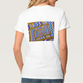 Tシャツ上の多色の渦 Tシャツ (裏面)