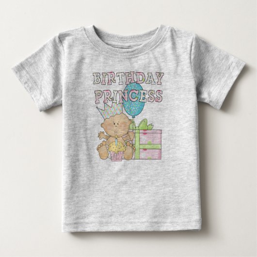 Tシャツ付き誕生日プリンセス(1回目) ベビーTシャツ (正面)