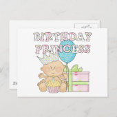 Tシャツ付き誕生日プリンセス（1回目） ポストカード (正面/裏面)