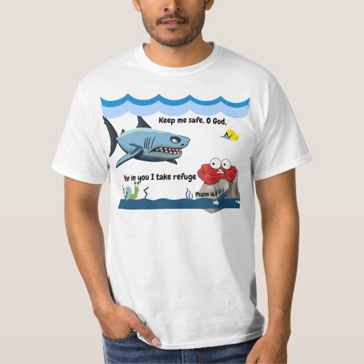 Tシャツ保は「私は神に安全だ…」 Tシャツ (正面)