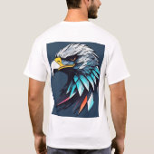 Tシャツ印刷イーグル Tシャツ (裏面)