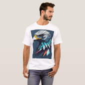 Tシャツ印刷イーグル Tシャツ (正面フル)