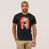 Tシャツ反乱78 幸せな子犬 Tシャツ (正面フル)