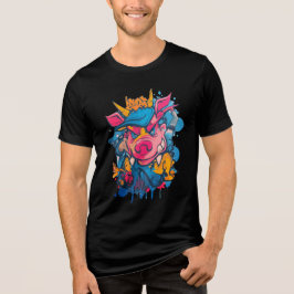 Tシャツ反乱78 豚  トライブレンドＴシャツ