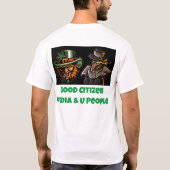 Tシャツ善良な市民メディアとU人 Tシャツ (裏面)