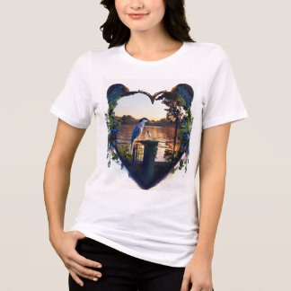 Tシャツ女子トライブレンドバードハートシェイププリント トライブレンドＴシャツ