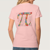 Tシャツ女子数学パターン(の模様が)ある Tシャツ (裏面)