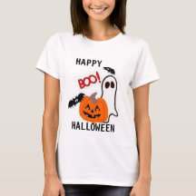 Tシャツ女性ブーTハロウィン