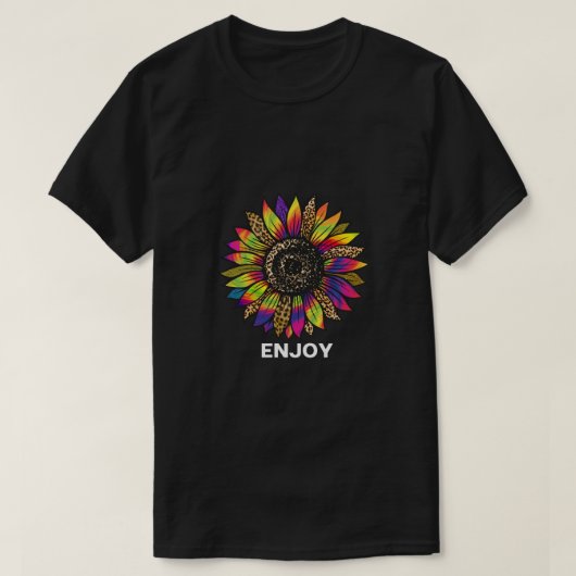 Tシャツ好きにぴったりの贈り物を花で飾る Tシャツ (デザイン正面)