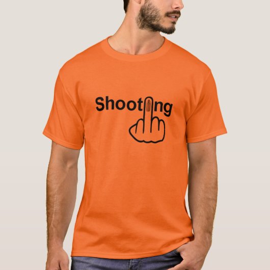 Tシャツ射撃、 発砲反転 Tシャツ (正面)