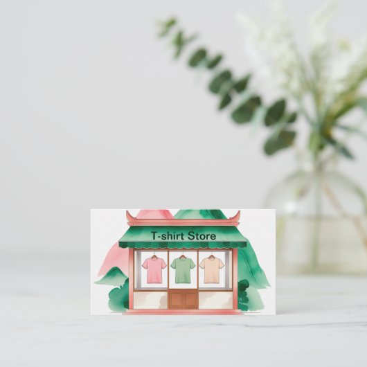 Tシャツ店 名刺 (スタンド正面)