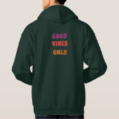 Tシャツ強い忠実な番犬の肖像画グラフィックフード パーカ (裏面)