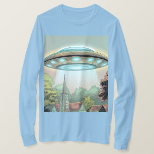 Tシャツ漫画スタイルUFOイメージ Tシャツ