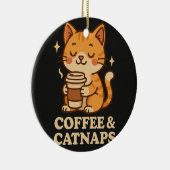 Tシャツ猫シール セラミックオーナメント (右)