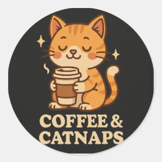 Tシャツ猫シール ラウンドシール