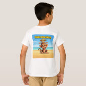 Tシャツ用のかわいいサルデザイン Tシャツ (裏面フル)