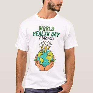 Tシャツ用のWorld Health Day PNGシール。 Tシャツ
