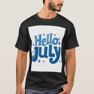 Tシャツ用ブルーサマー手書きフォントグラフィック Tシャツ