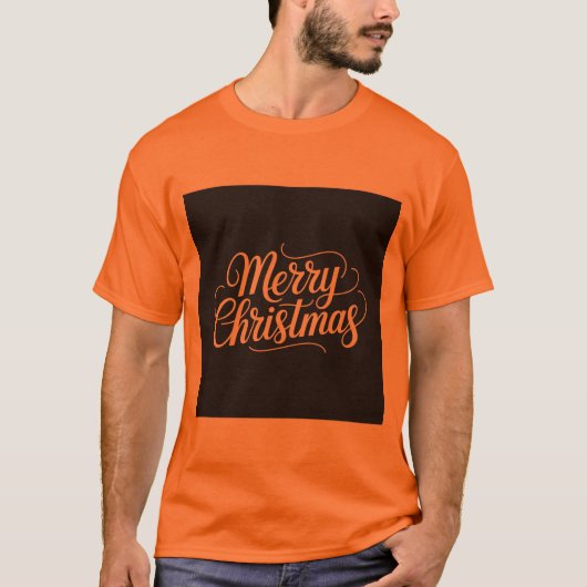 Tシャツ用メリークリスマスデザイン Tシャツ (正面)