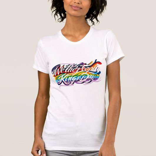 Tシャツ男性へ&ウィメンズ：「We the People No Kings Tシャツ (正面)