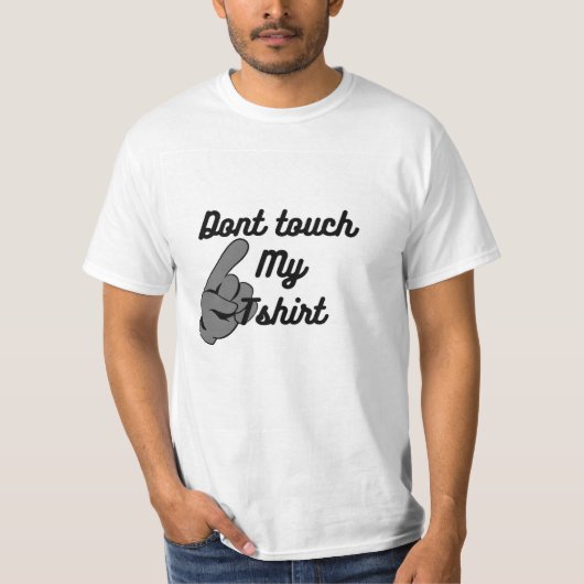 Tシャツ男性へ、TouchしないTシャツ、白Tシャツ。 Tシャツ (正面)