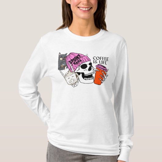 Tシャツ系コーヒー依存症セクレトンデザイン Tシャツ (正面)