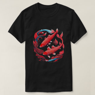 Tシャツ赤コイ魚 Tシャツ