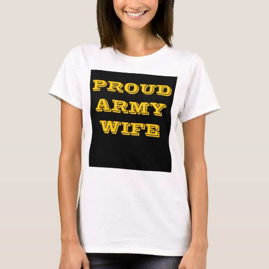 Tシャツ軍誇りを持ったの妻 Tシャツ (正面)