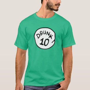 Tシャツ酔った10 10の Tシャツ