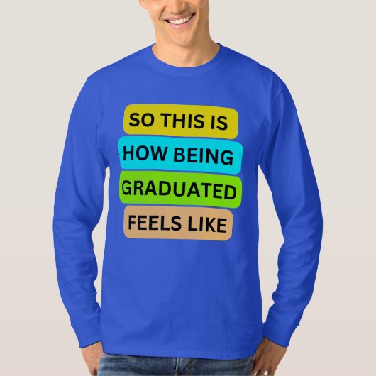 Tシャツ長袖深い王室のブルーSO_THIS_IS_HO Tシャツ (正面)