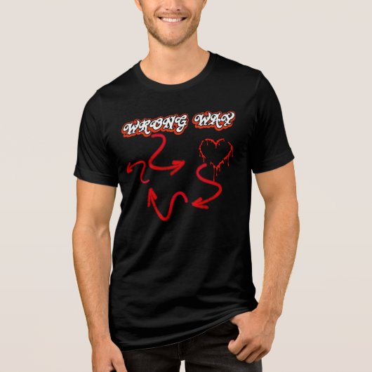 Tシャツ間違った方向 トライブレンドTシャツ (正面)