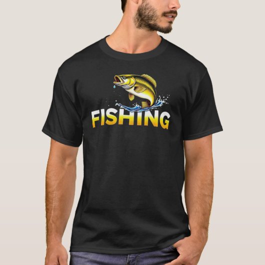 Tシャツ魚釣り新規ファッションデザイナーティー Tシャツ (正面)