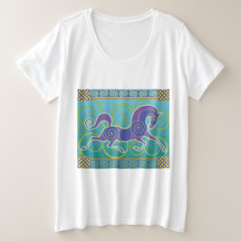 Tシャツ1と2017年のミンクモード馬のNorse プラスサイズTシャツ