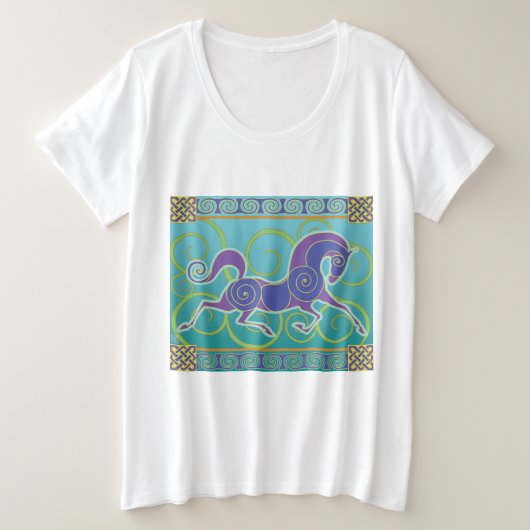 Tシャツ1と2017年のミンクモード馬のNorse プラスサイズTシャツ (デザイン正面)