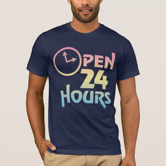 Tシャツ24時間の母性の開けて下さい Tシャツ (正面)