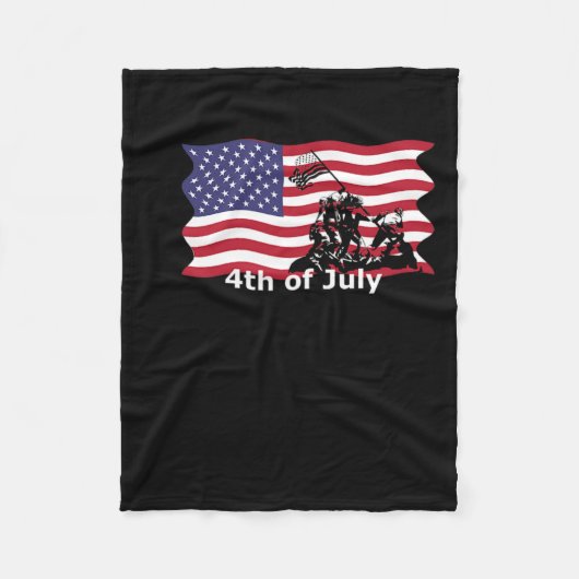Tシャツ7月Tシャツ硫黄島 フリースブランケット (正面)