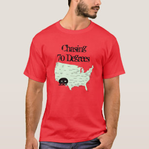 Tシャツ70度の追跡するキャンプ米国の地図RVing Tシャツ