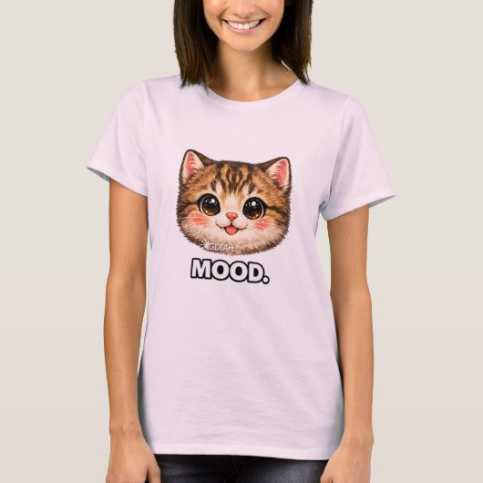Tシャツ - お茶目な子猫の気分 (正面)