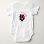 Tシャツ かわいいピザスライスとピンクの花 (裏面)