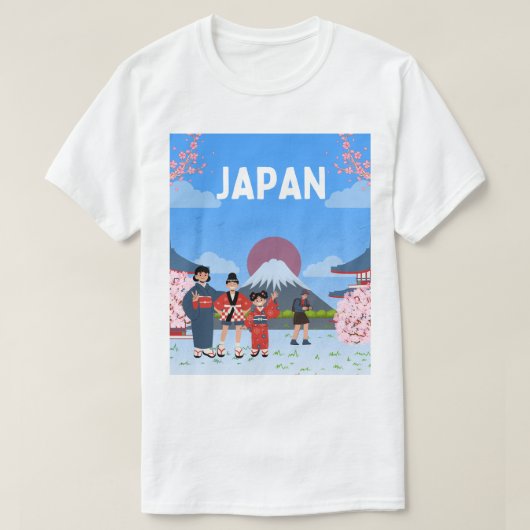 Tシャツ ようこそ日本へ (デザイン正面)