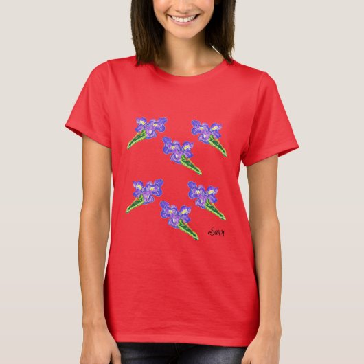 Tシャツ:アイリスフラワー Tシャツ (正面)