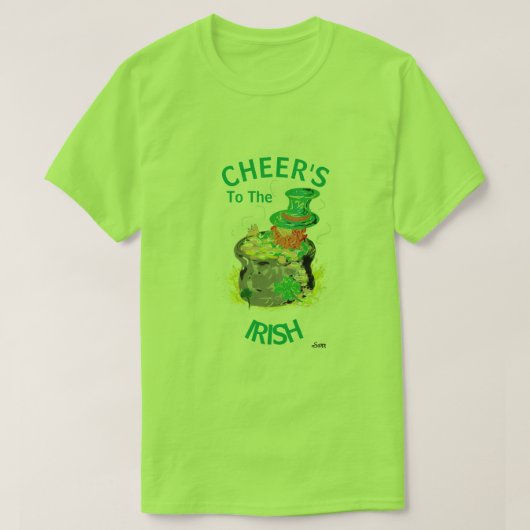 Tシャツ: アイルランドの乾杯 Tシャツ (デザイン正面)