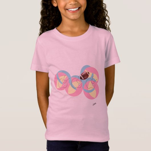 Tシャツ：アクション中のフットボール Tシャツ (正面)