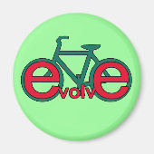 Tシャツ、アパレル用の自転車アートを進化 マグネット (正面)