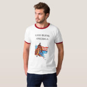 Tシャツ:アメリカ神の祝福 Tシャツ (正面フル)