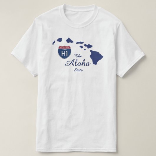 Tシャツ - アロハ・ステート (デザイン正面)